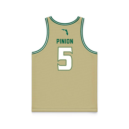 USF - NCAA Men's Basketball : Joseph Pinion - Gold Basketball Jersey-1