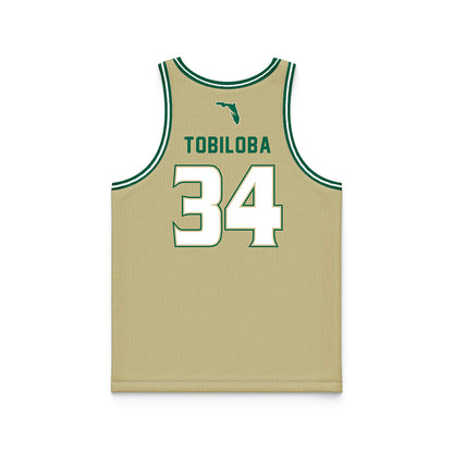 USF - NCAA Men's Basketball : Daniel Tobiloba - Gold Basketball Jersey