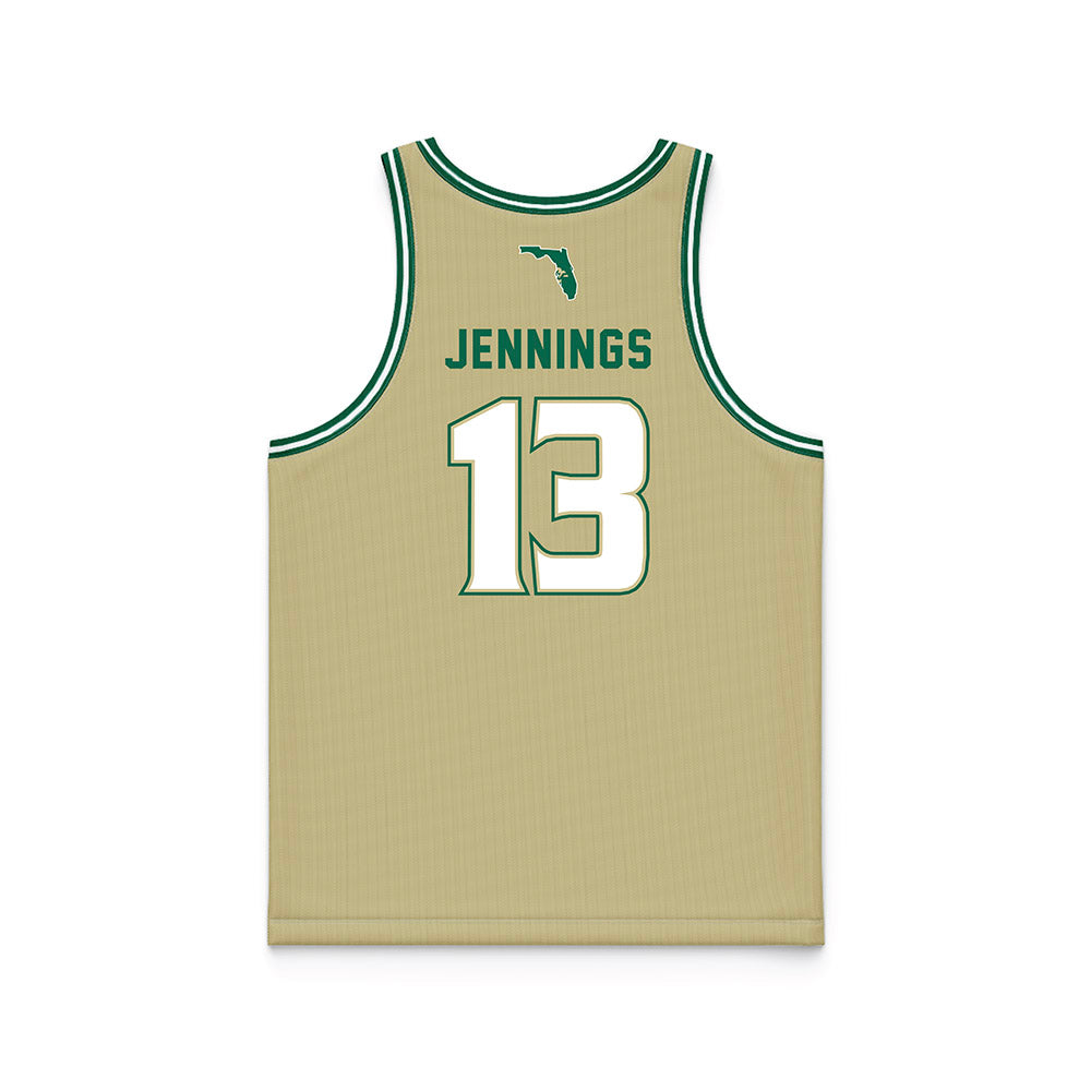 USF - NCAA Men's Basketball : Kasen Jennings - Gold Basketball Jersey