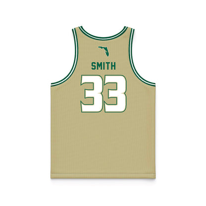 USF - NCAA Men's Basketball : Nic Smith - Gold Basketball Jersey-1