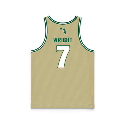 USF - NCAA Men's Basketball : Kam Wright - Gold Basketball Jersey