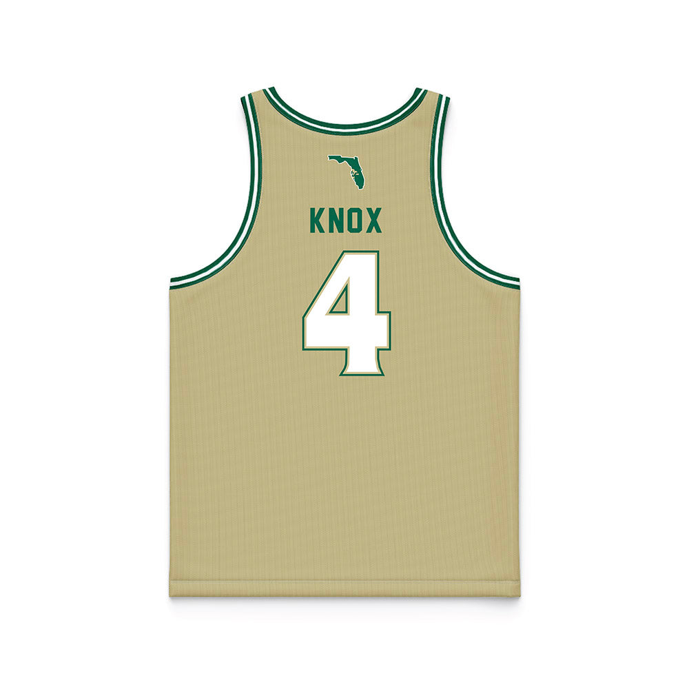 USF - NCAA Men's Basketball : Kobe Knox - Gold Basketball Jersey