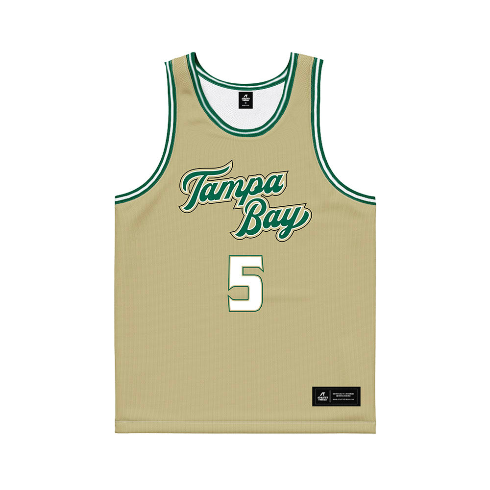 USF - NCAA Men's Basketball : Joseph Pinion - Gold Basketball Jersey-0