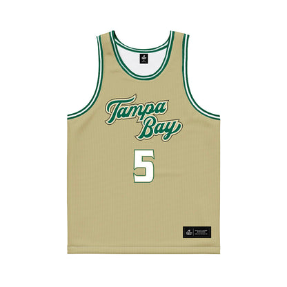 USF - NCAA Men's Basketball : Joseph Pinion - Gold Basketball Jersey-0