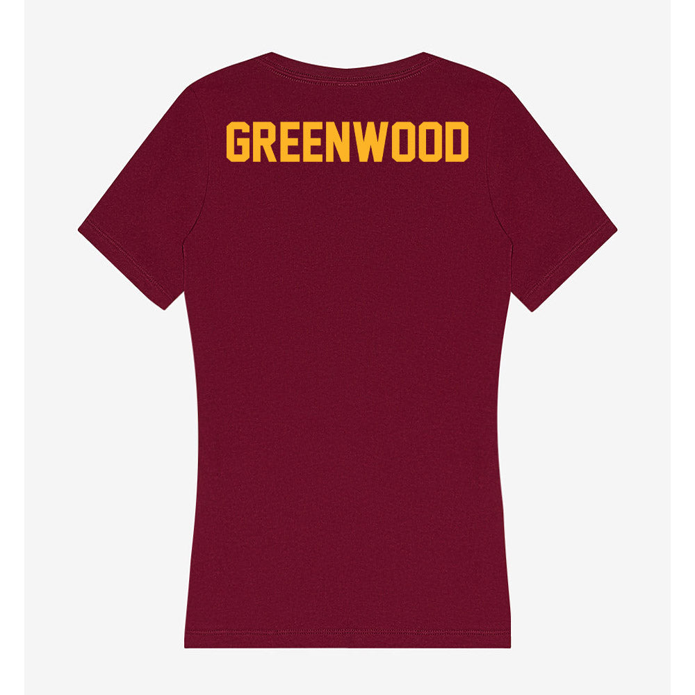 Humboldt State - NCAA Men's Track & Field : Damian Greenwood - Women's V-Neck T-Shirt-1