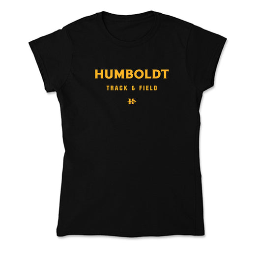 Humboldt State - NCAA Men's Track & Field : Damian Greenwood - Soft Style Women’s T-Shirt-0