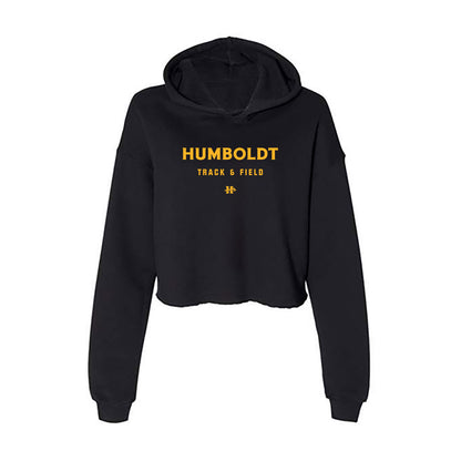 Humboldt State - NCAA Men's Track & Field : Damian Greenwood - Women's Crop Fleece Hoodie-0