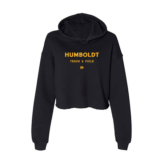 Humboldt State - NCAA Men's Track & Field : Damian Greenwood - Women's Crop Fleece Hoodie-0