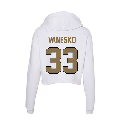 Bryant - NCAA Baseball : Jackson Vanesko - Women's Crop Fleece Hoodie-1