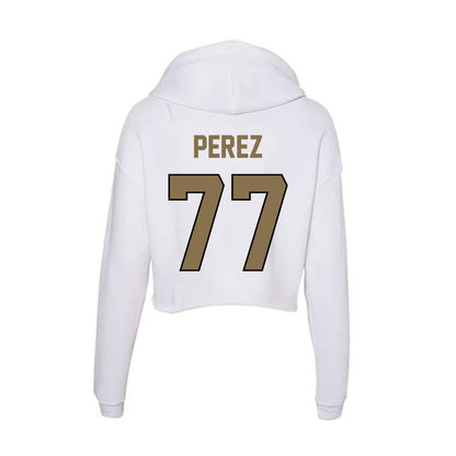 Bryant - NCAA Football : Anthony Perez - Women's Crop Fleece Hoodie-1
