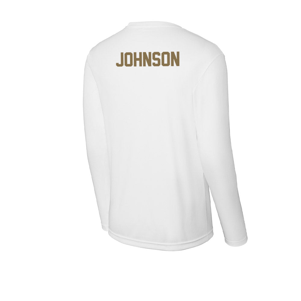 Bryant - NCAA Men's Track & Field : Josiah Johnson - Activewear Long Sleeve T-Shirt-1