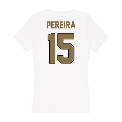 Bryant - NCAA Men's Soccer : Daniel Pereira - Women's V-Neck T-Shirt-1