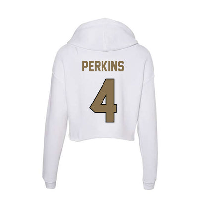 Bryant - NCAA Football : Brandon Perkins - Women's Crop Fleece Hoodie-1