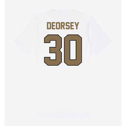 Bryant - NCAA Men's Basketball : Michael DeOrsey - Women's V-Neck T-Shirt-1