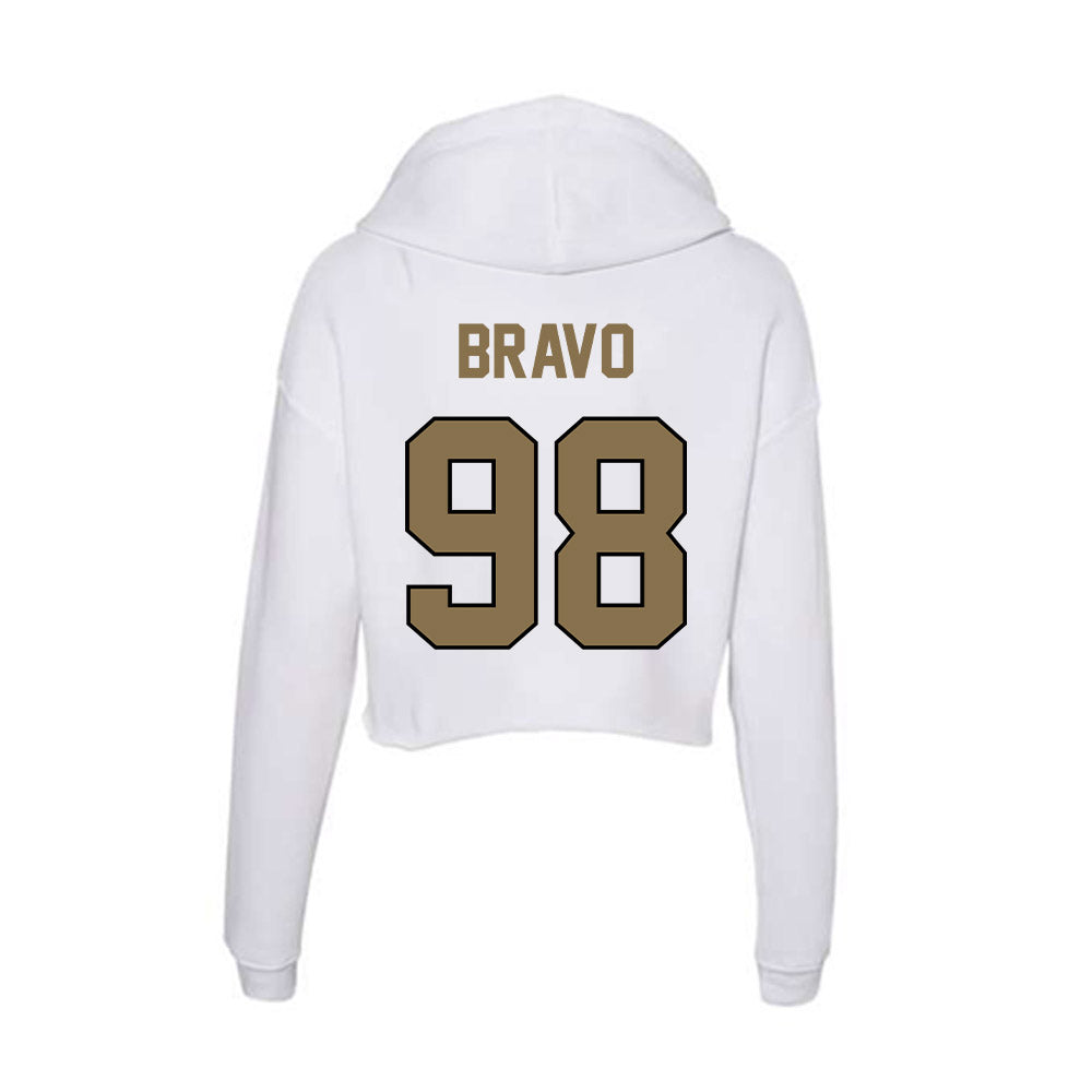 Bryant - NCAA Football : Gustavo Bravo - Women's Crop Fleece Hoodie-1