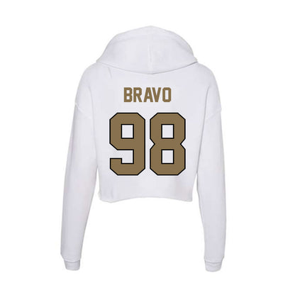 Bryant - NCAA Football : Gustavo Bravo - Women's Crop Fleece Hoodie-1