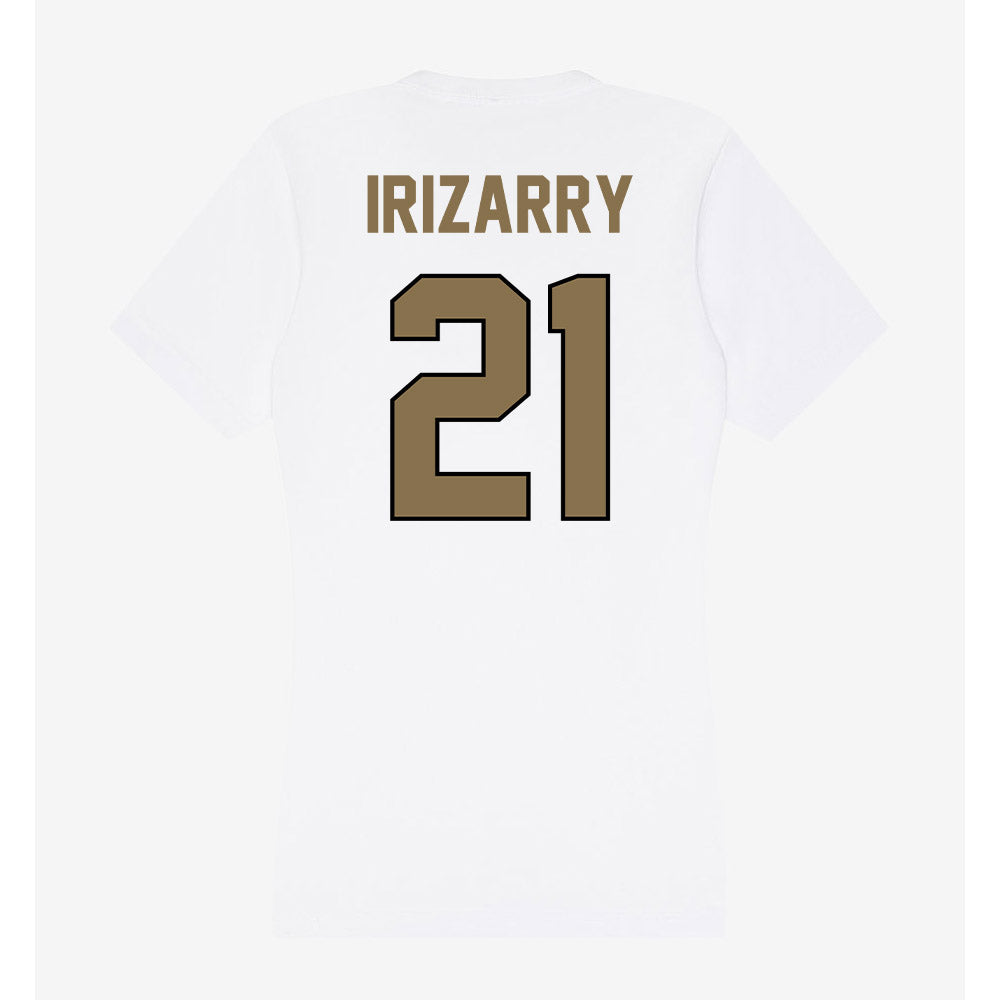Bryant - NCAA Baseball : Carlos Irizarry - Women's V-Neck T-Shirt-1