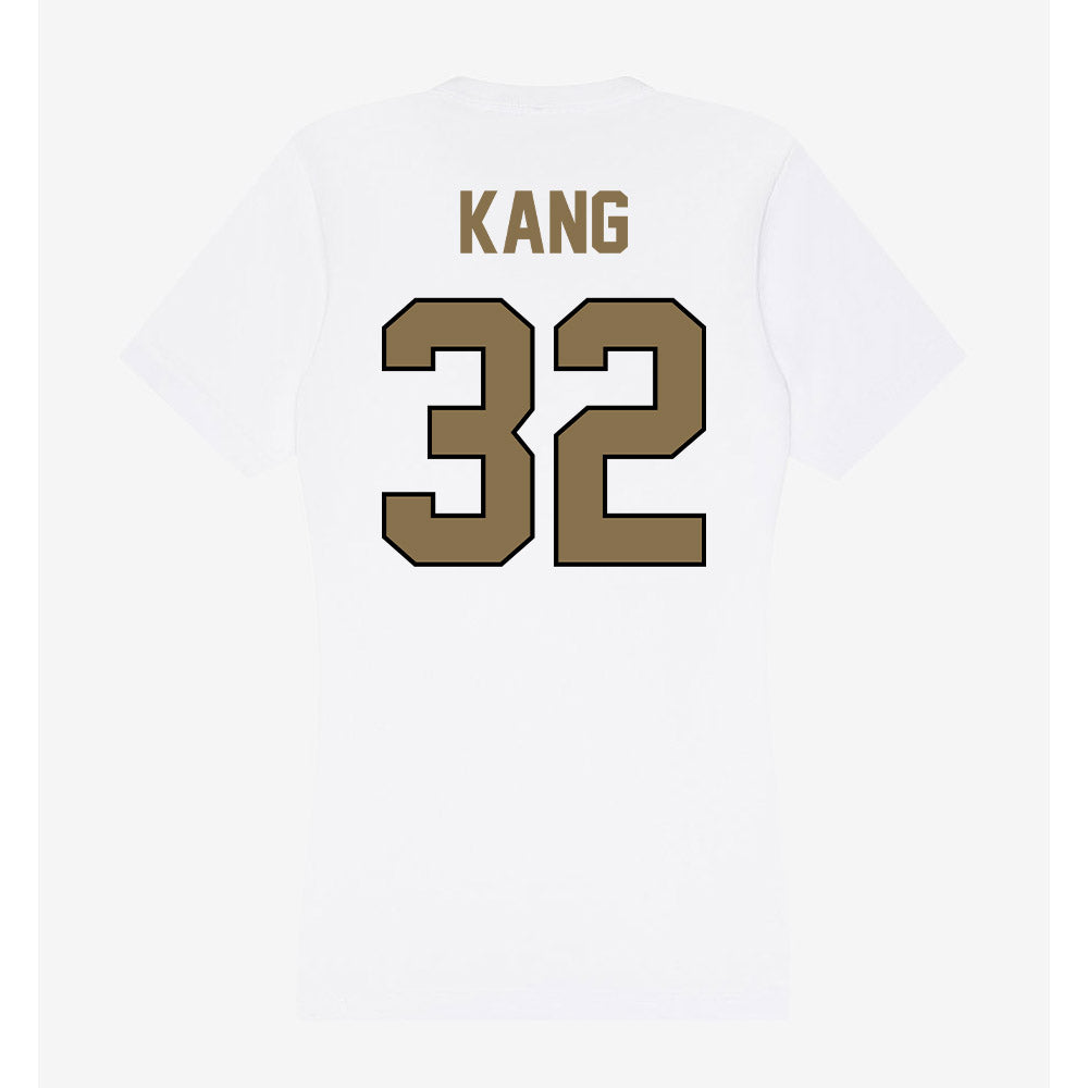 Bryant - NCAA Men's Soccer : Henry Kang - Women's V-Neck T-Shirt-1