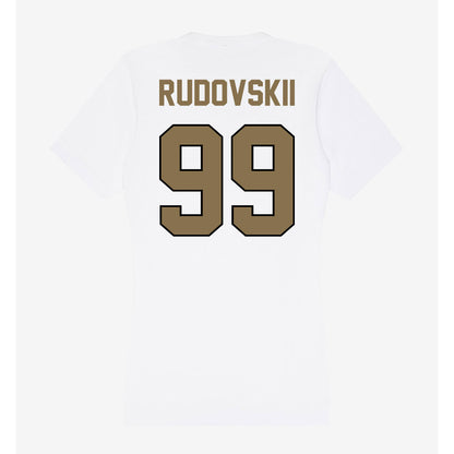 Bryant - NCAA Men's Basketball : Tim Rudovskii - Women's V-Neck T-Shirt-1