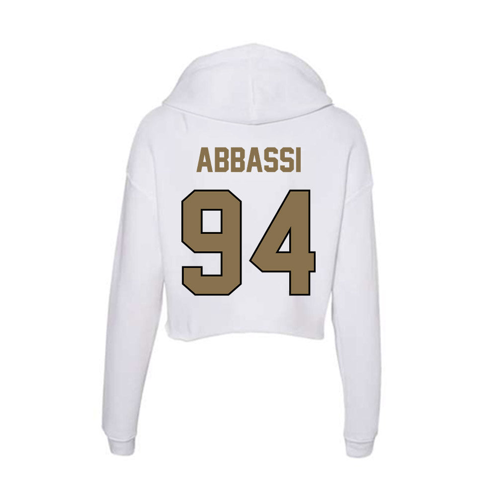 Bryant - NCAA Football : Amin Abbassi - Women's Crop Fleece Hoodie-1