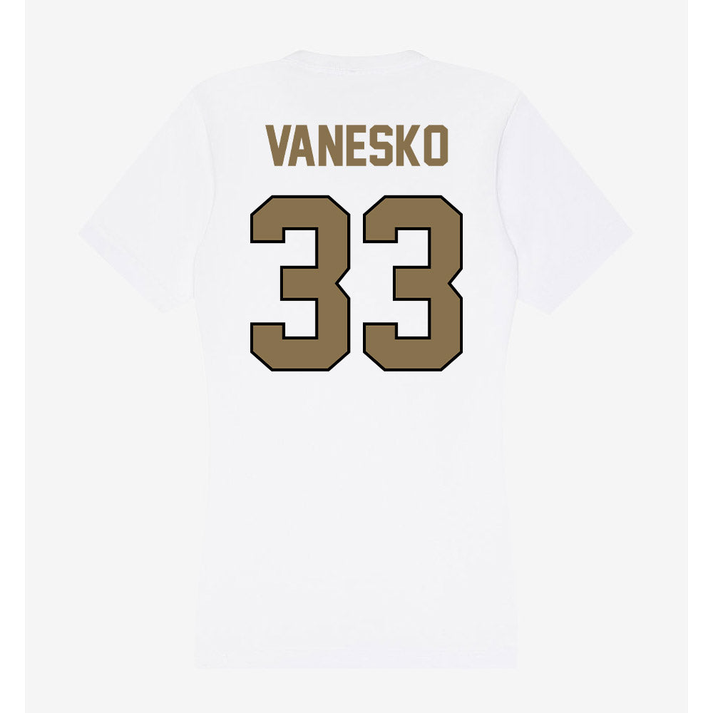 Bryant - NCAA Baseball : Jackson Vanesko - Women's V-Neck T-Shirt-1