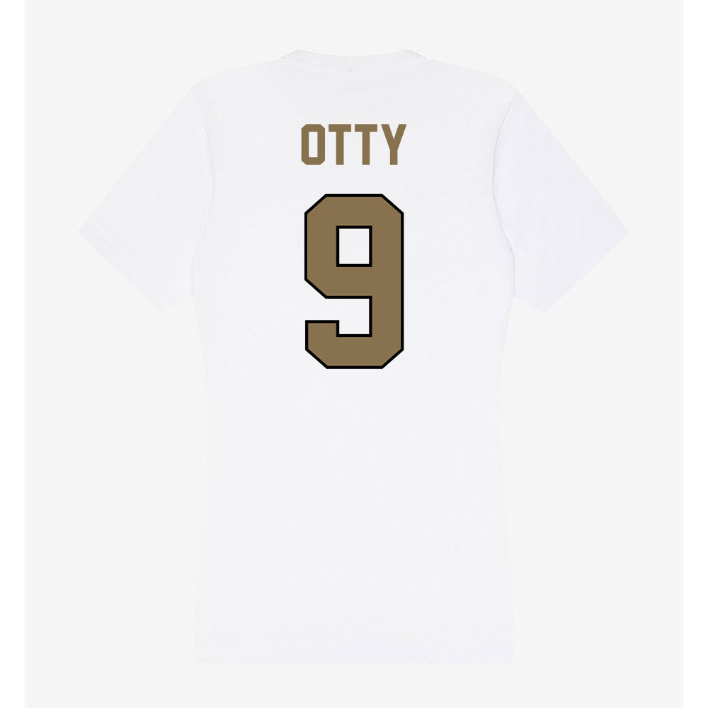 Bryant - NCAA Football : Micheal Otty - Women's V-Neck T-Shirt-1