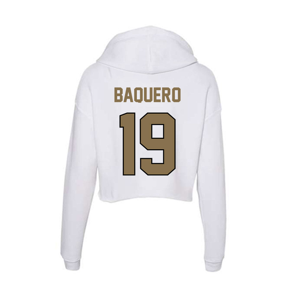 Bryant - NCAA Men's Tennis : Daniel Baquero - Women's Crop Fleece Hoodie-1