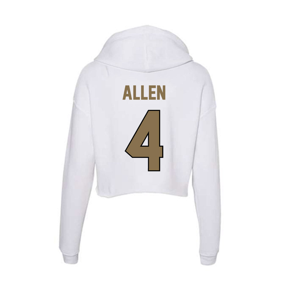 Bryant - NCAA Men's Basketball : Quincy Allen - Women's Crop Fleece Hoodie-1