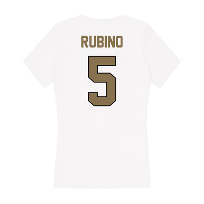 Bryant - NCAA Women's Basketball : Mimi Rubino - Women's V-Neck T-Shirt-1