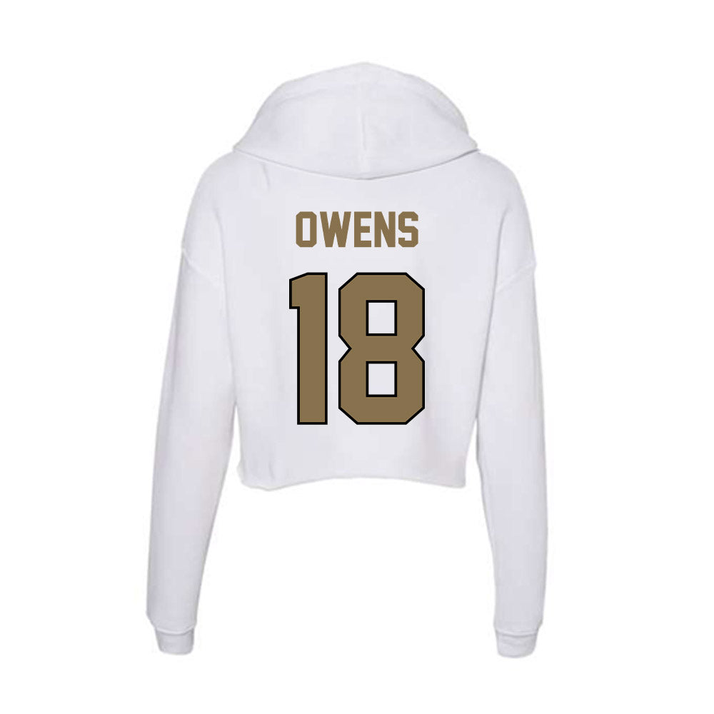 Bryant - NCAA Football : Nate Owens - Women's Crop Fleece Hoodie-1