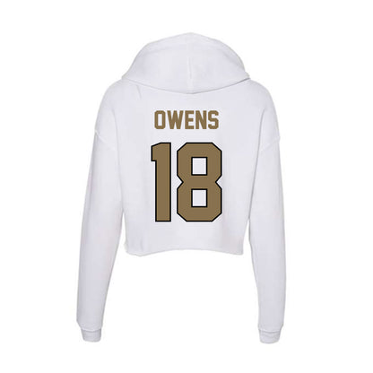 Bryant - NCAA Football : Nate Owens - Women's Crop Fleece Hoodie-1