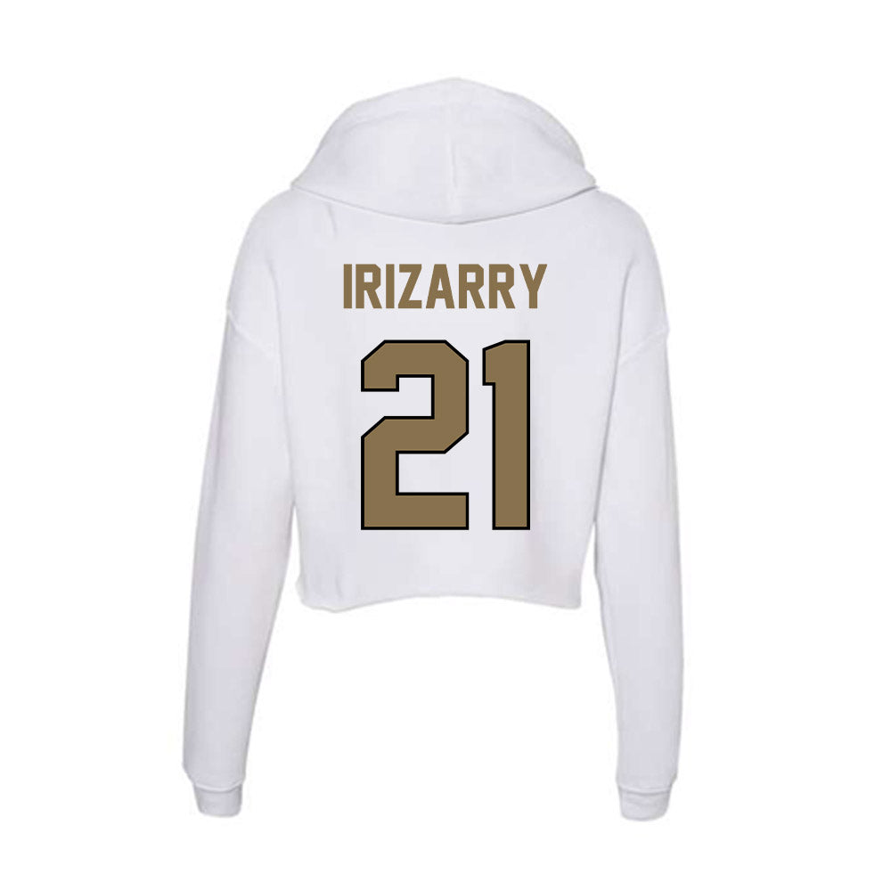 Bryant - NCAA Baseball : Carlos Irizarry - Women's Crop Fleece Hoodie-1