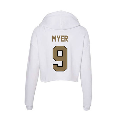Bryant - NCAA Football : Brennan Myer - Women's Crop Fleece Hoodie-1