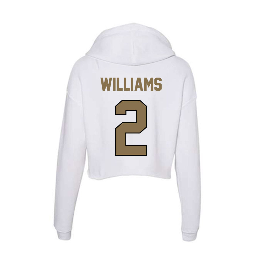 Bryant - NCAA Men's Basketball : Khalil Williams - Women's Crop Fleece Hoodie-1