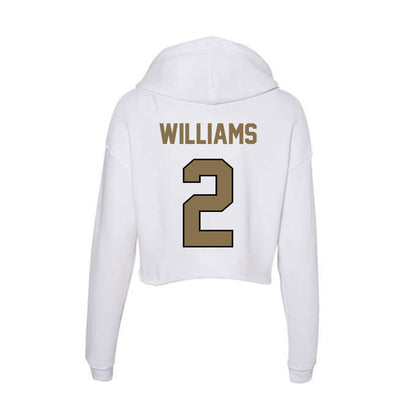 Bryant - NCAA Men's Basketball : Khalil Williams - Women's Crop Fleece Hoodie-1