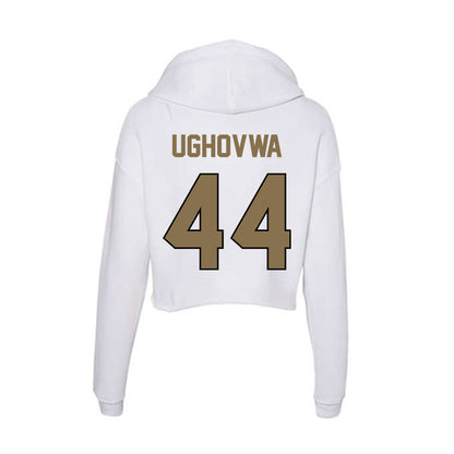 Bryant - NCAA Football : Nathan Ughovwa - Women's Crop Fleece Hoodie-1