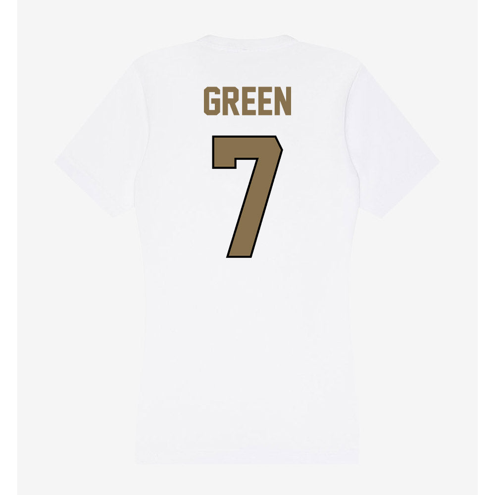 Bryant - NCAA Men's Basketball : Joseph Green - Women's V-Neck T-Shirt-1