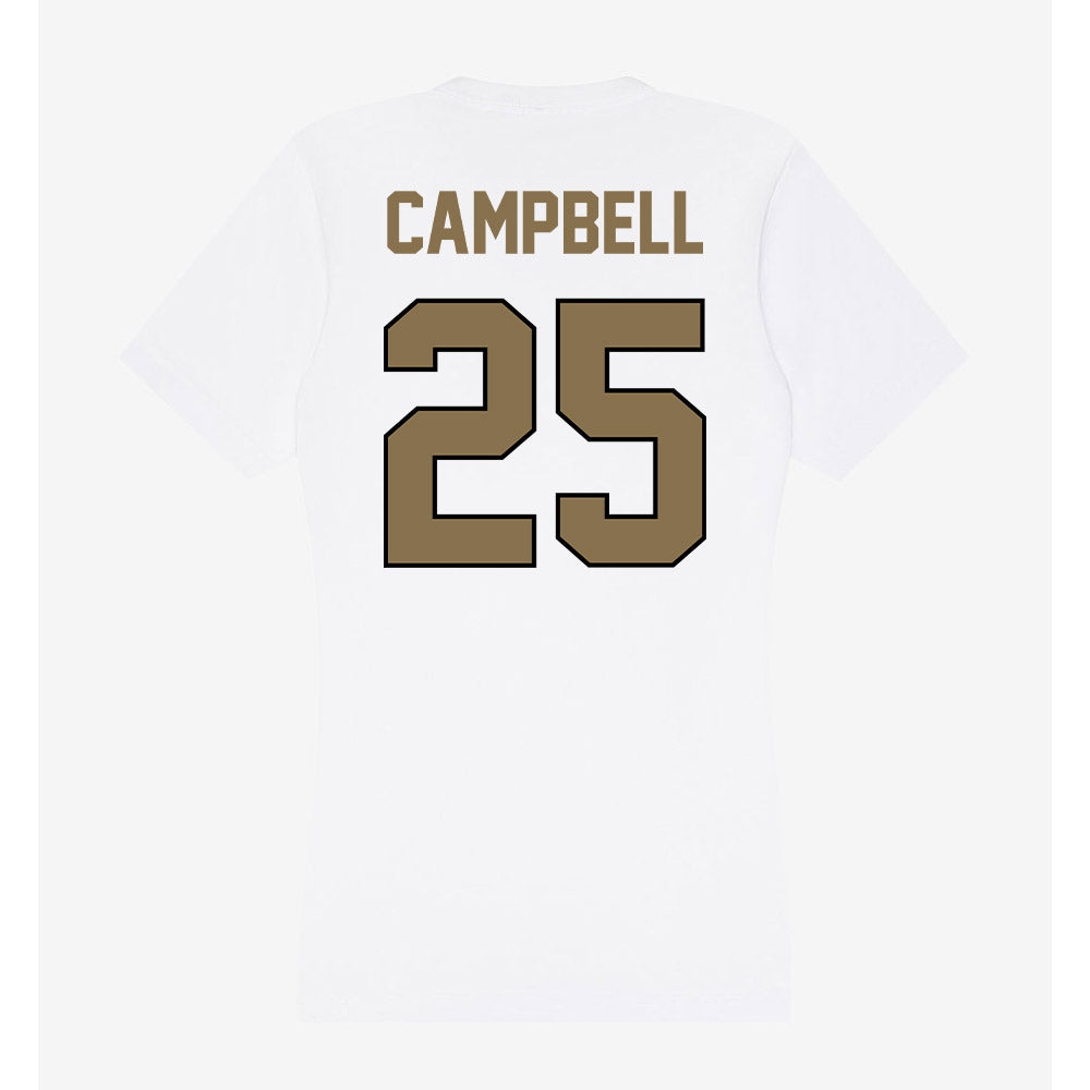 Bryant - NCAA Football : Khalid Campbell - Women's V-Neck T-Shirt-1