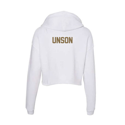 Bryant - NCAA Women's Bowling : Abigail Unson - Women's Crop Fleece Hoodie-1