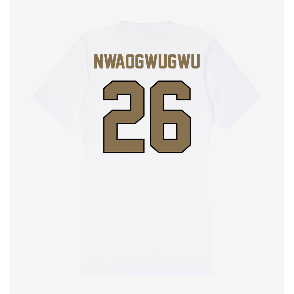 Bryant - NCAA Football : Michael Nwaogwugwu - Women's V-Neck T-Shirt-1