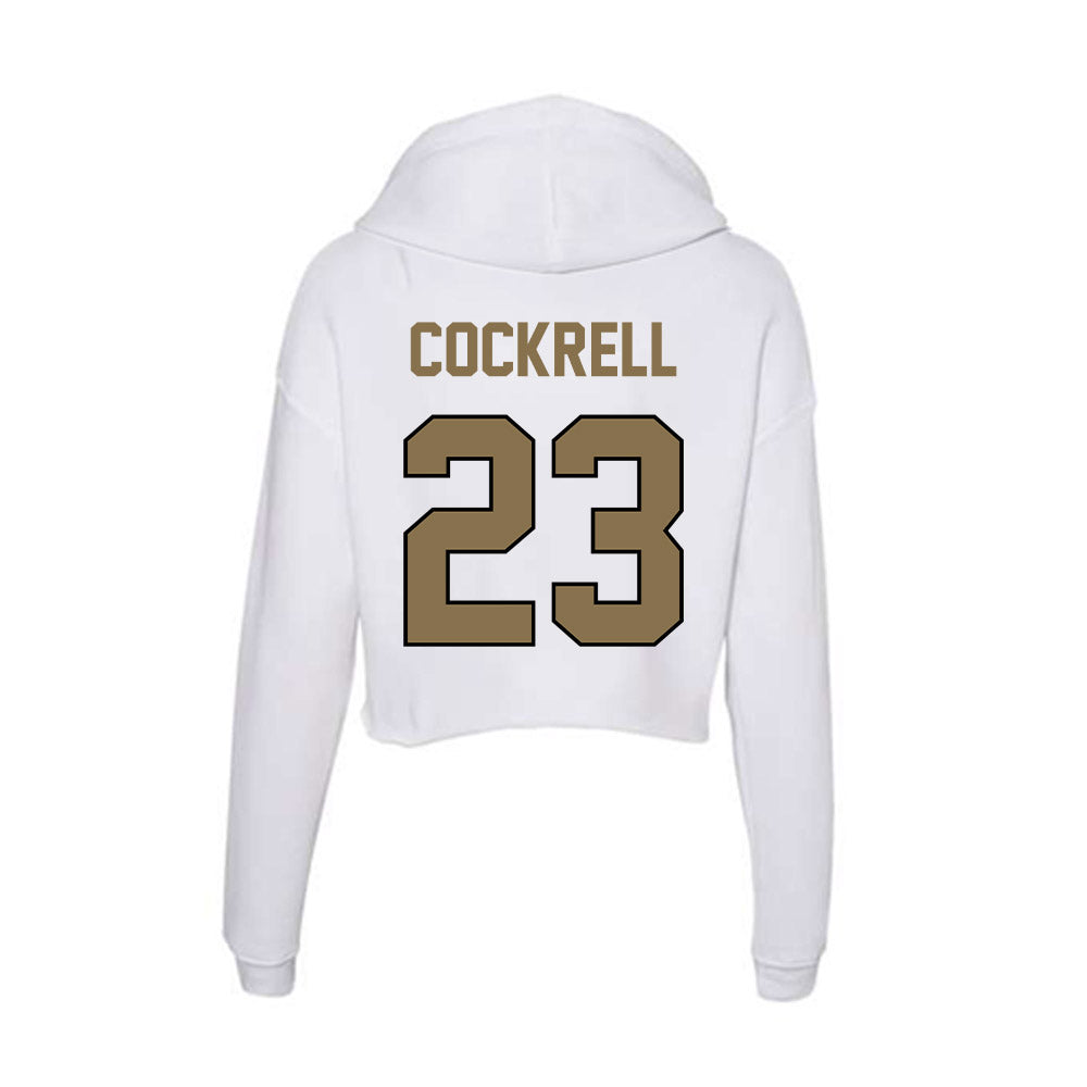 Bryant - NCAA Football : Markiel Cockrell - Women's Crop Fleece Hoodie-1