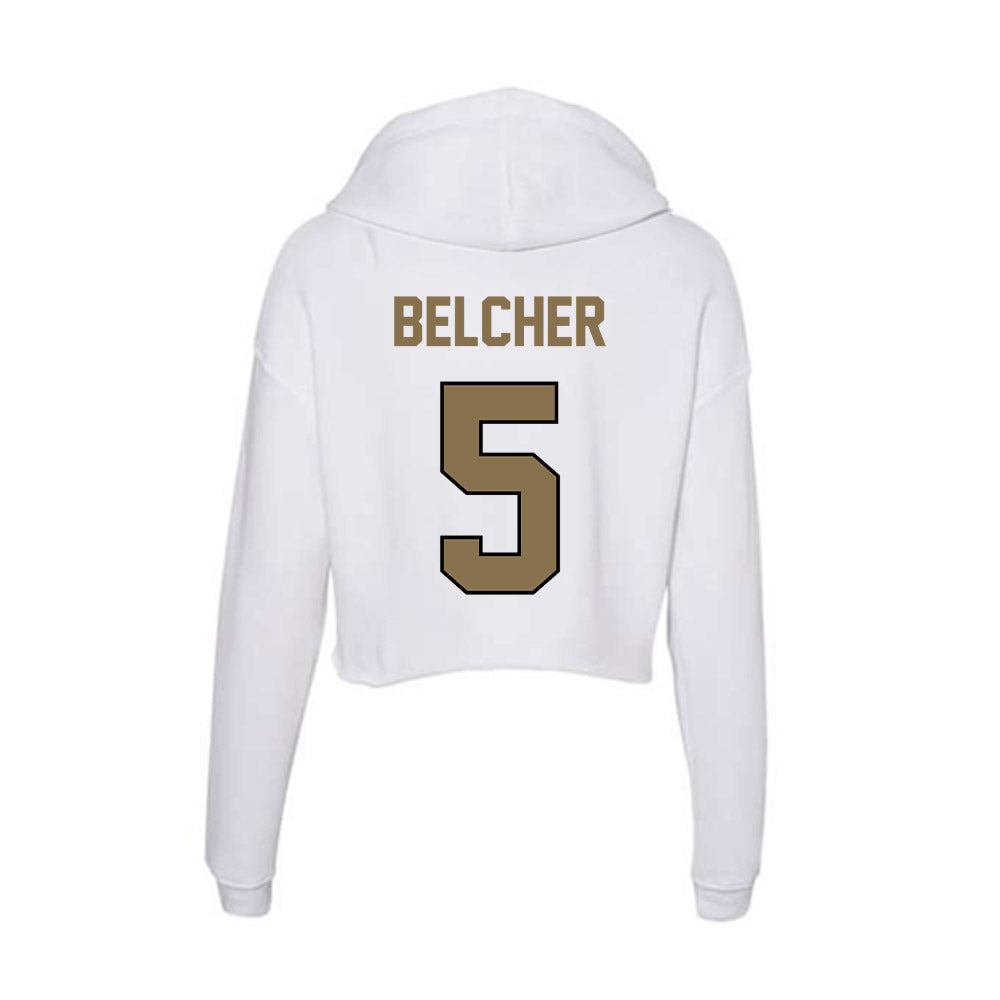 Bryant - NCAA Baseball : Michael Belcher - Women's Crop Fleece Hoodie-1