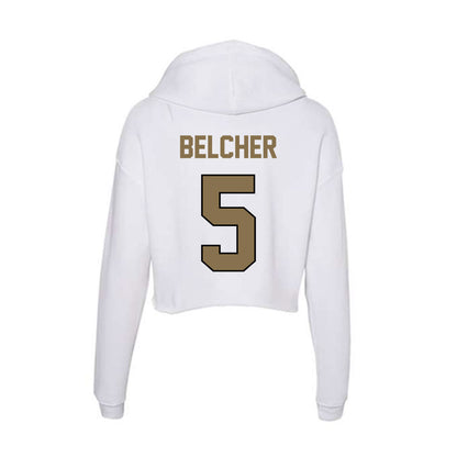 Bryant - NCAA Baseball : Michael Belcher - Women's Crop Fleece Hoodie-1