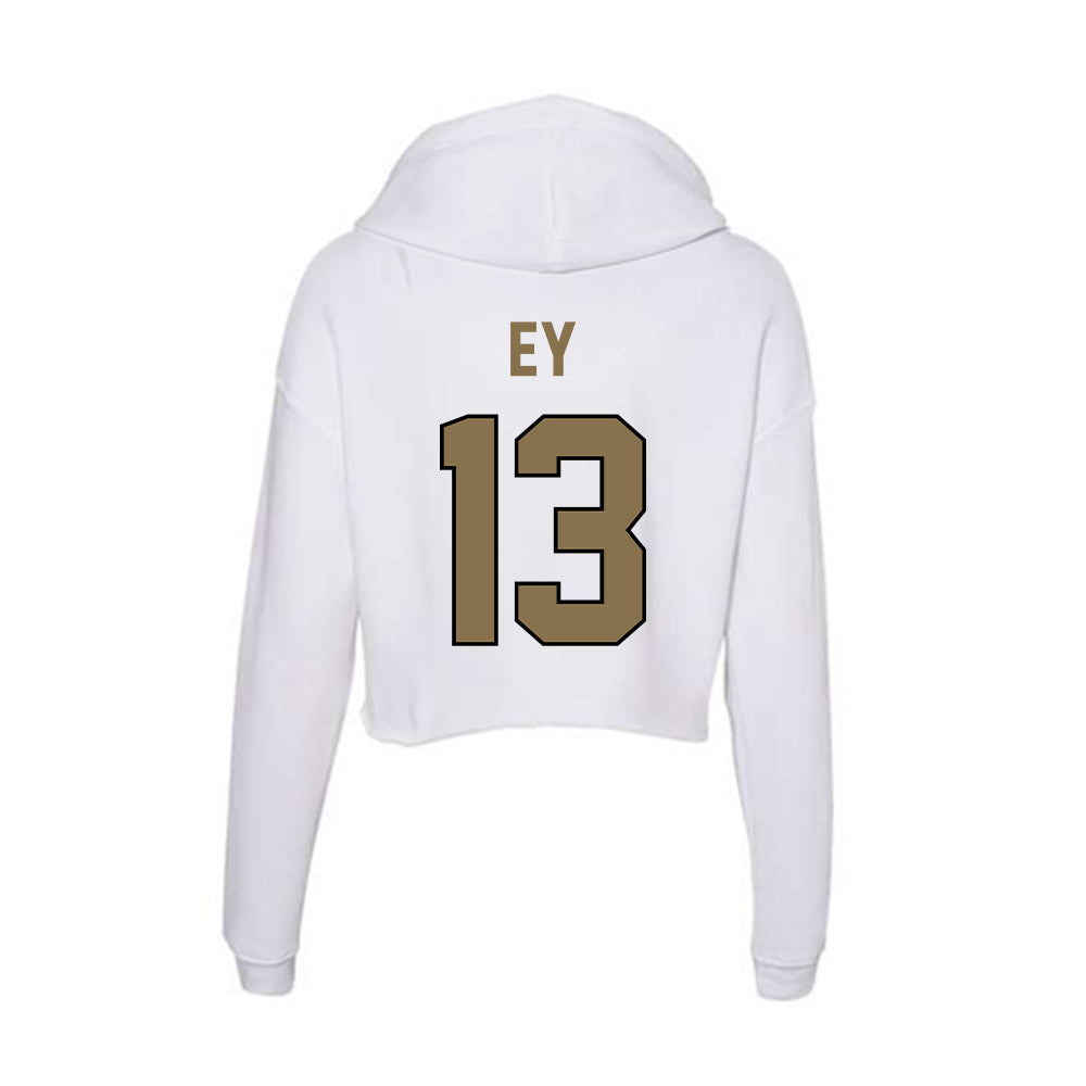Bryant - NCAA Baseball : Brooks Ey - Women's Crop Fleece Hoodie-1