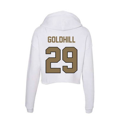 Bryant - NCAA Baseball : Aleksei Goldhill - Women's Crop Fleece Hoodie-1