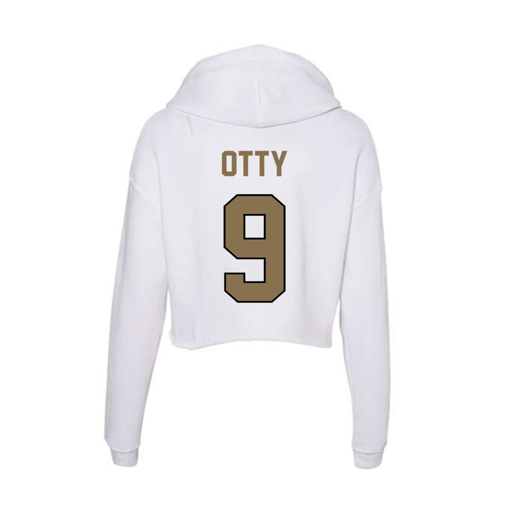 Bryant - NCAA Football : Micheal Otty - Women's Crop Fleece Hoodie-1