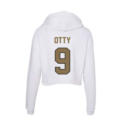 Bryant - NCAA Football : Micheal Otty - Women's Crop Fleece Hoodie-1