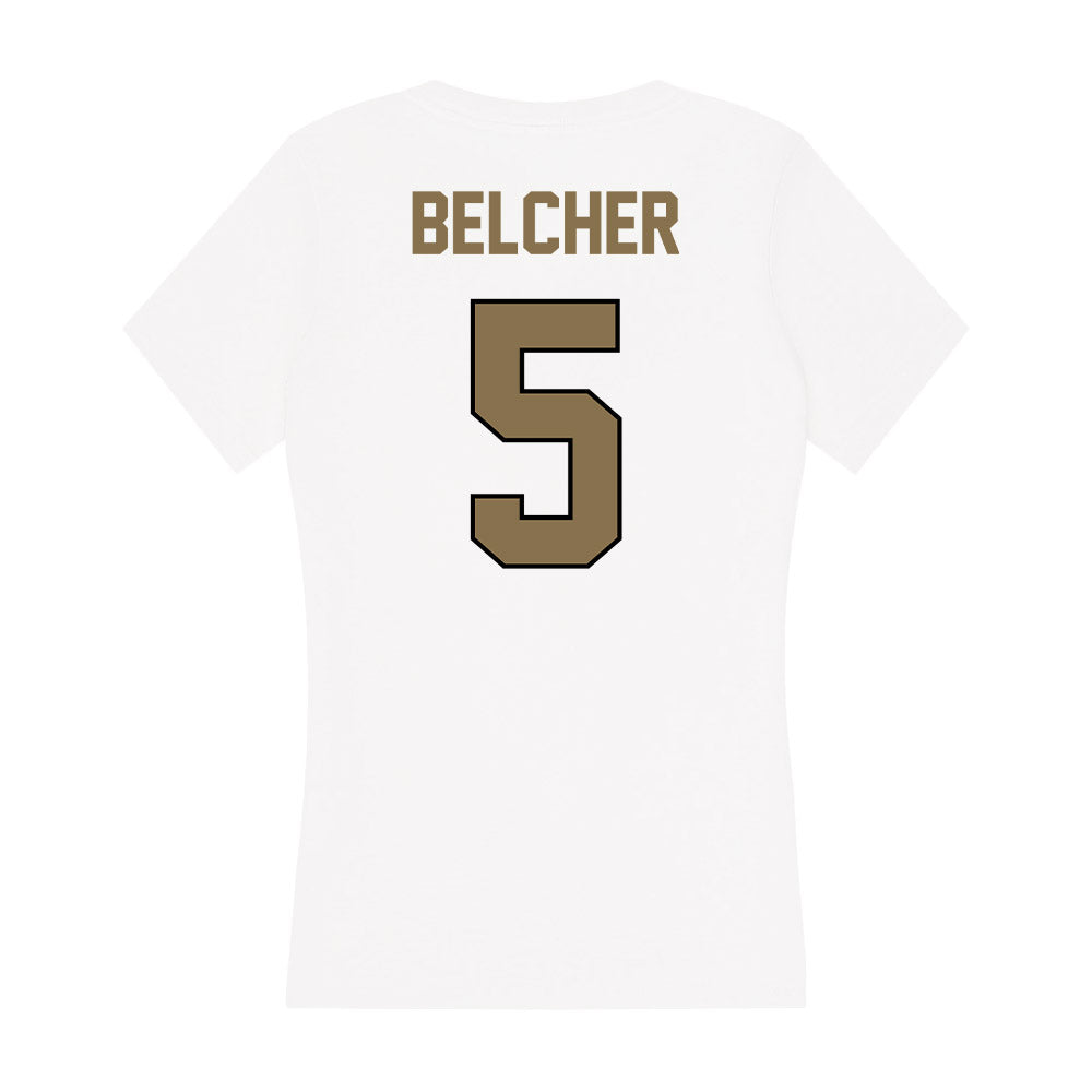 Bryant - NCAA Baseball : Michael Belcher - Women's V-Neck T-Shirt-1