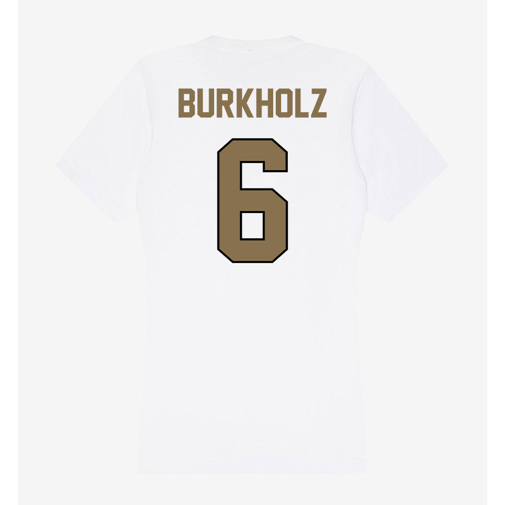 Bryant - NCAA Baseball : Max Burkholz - Women's V-Neck T-Shirt-1