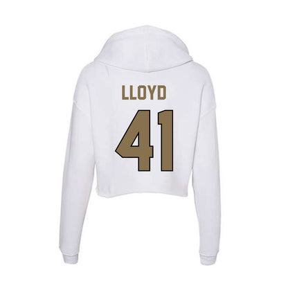 Bryant - NCAA Men's Lacrosse : Kijana Lloyd - Women's Crop Fleece Hoodie-1